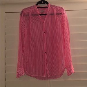 Pink striped juicy couture button down